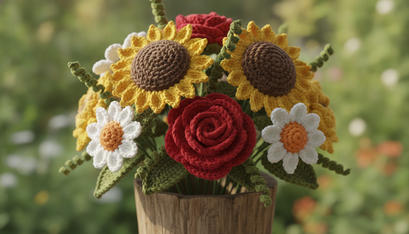 You are currently viewing 10 Beautiful Crochet Flower Bouquet Ideas