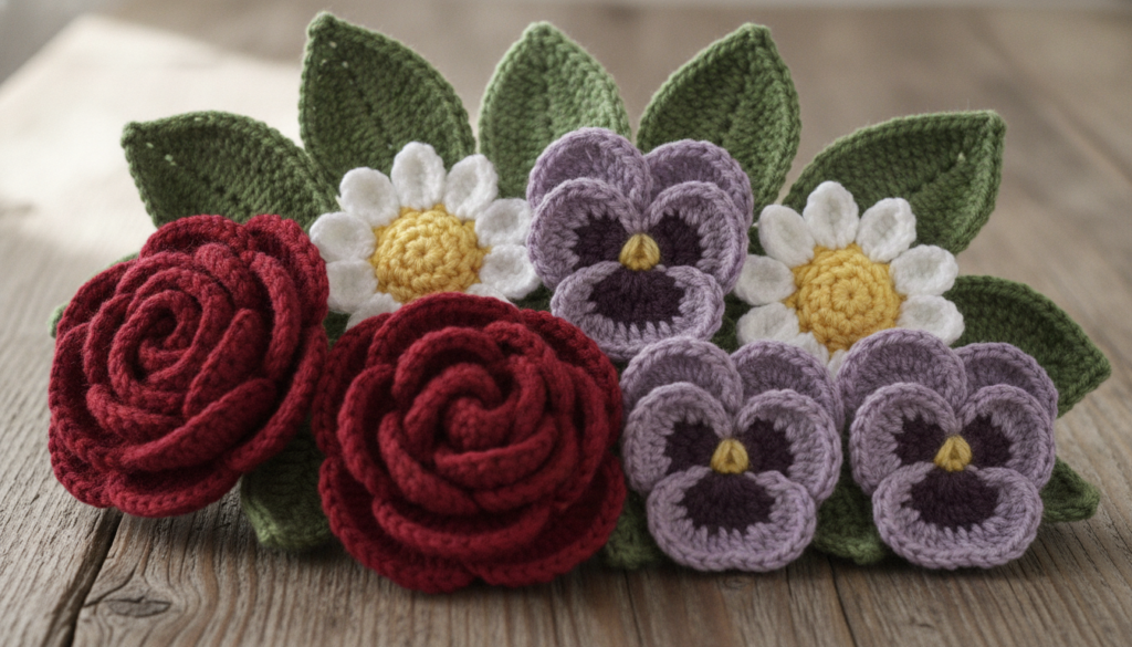handmade crochet flowers